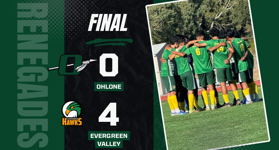 Ohlone drops 4-0 conference game to No. 4 state-ranked Evergreen Valley